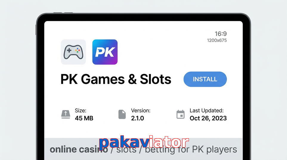 Game list for Pakaviator gameapk section